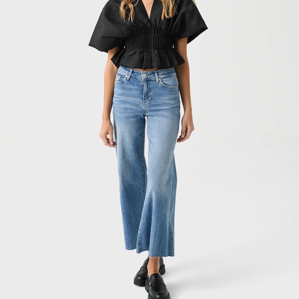 Frame Le Palazzo Crop Raw Fray Denim Jeans 🖤